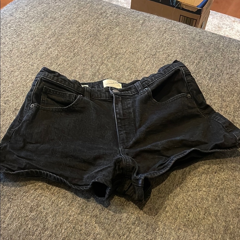 Women's Black Denim Shorts